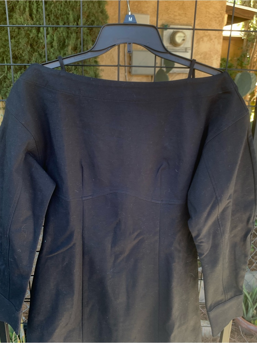 NWT KBB by Kahlana Elegant Black Mini Dress with Sculpted Long Sleeves - Picture 4 of 7
